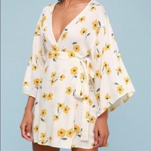 BILLABONG KIMONO SLEEVE WRAP DRESS